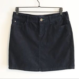 TOMMY HILFIGER Navy Corduroy Mini Skirt